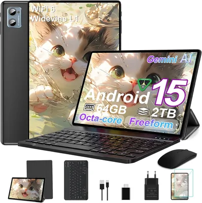 SUAAT 2026 Tablet: Octa-Core 10 Zoll Android mit 64GB + 2TB TF, 5G/WiFi, GMS, Bluetooth 5.0, 8MP Kameras - 37% Rabatt