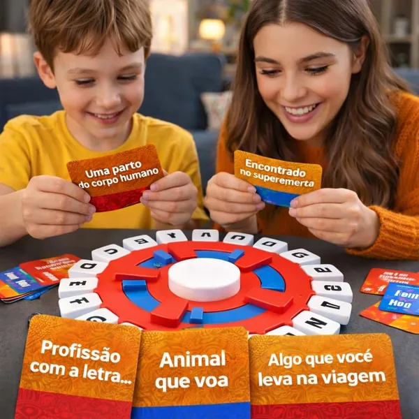Jogo Stop Eletrônico 10 Segundos Timer Raciocínio Tapple Caça Palavras Educativo Família Cartas Desafio Letras Brinquedo Inteligente Interativo Festa Viagem Português Prime Luxo - Melhor Preço