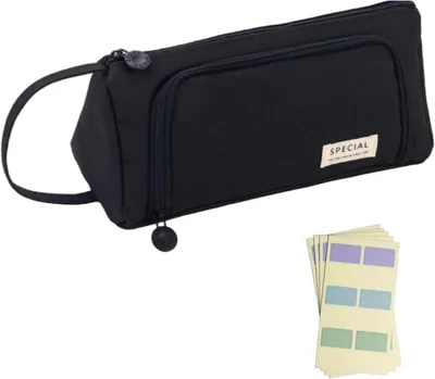 Sumlly Lapicera Escolares, Estuche para Lápices Multifuncional Negro | Portátil con Gran Capacidad, Cartucheras, Es