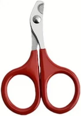 Pet Nail Clipper for Cats, Stainless Steel Blades, Red Handle