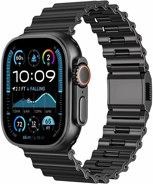 Dado Stainless Steel Band Compatible with Apple Watch Ultra 3/2/1, Series 11/10, 49/46/45/44mm, Heavy Duty Metal Strap, Waterproof Premium Replacement Bracelet