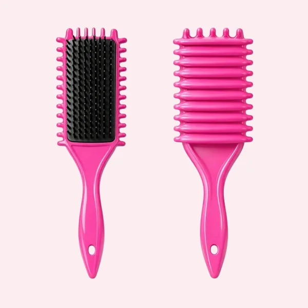Escova de Fitagem Cabelos Ondulados Cacheados Crespos Desembara a sem Quebrar Transi o Capilar Define Cachos Anti Frizz Uso Di rio ou Profissional Efeito Sal cores Sortidas Prem