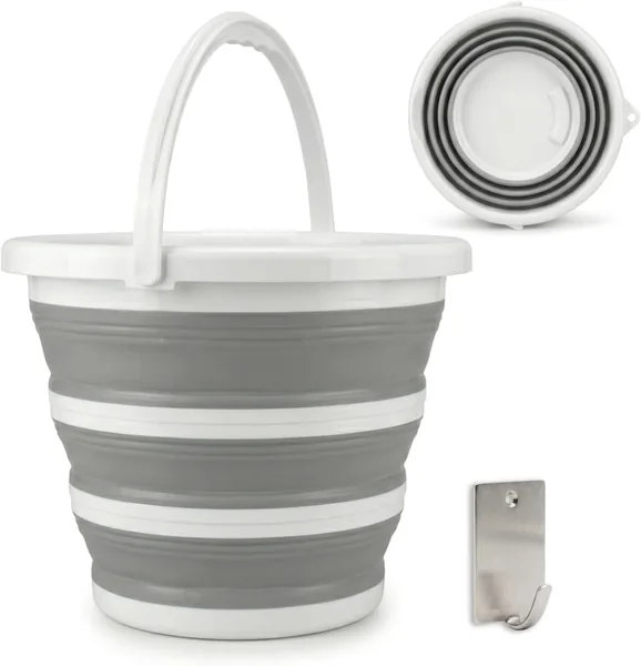 Folding Bucket 10L Durable Silicone with Handle