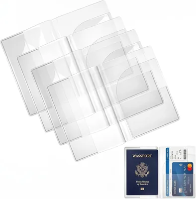 QBXM7 4 Pcs Passport Covers Transparent Waterproof Case Best Deal