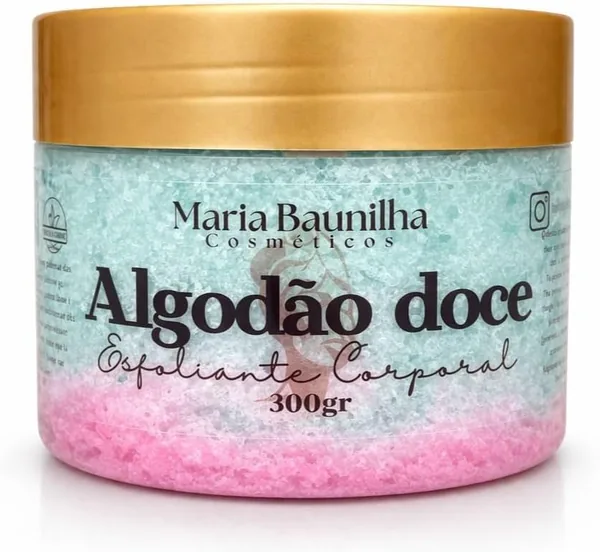 Esfoliante Corporal Algod o Doce 300g - Hidrata o, Perfume Doce e Pele Macia | Maria Baunilha Cosm ticos