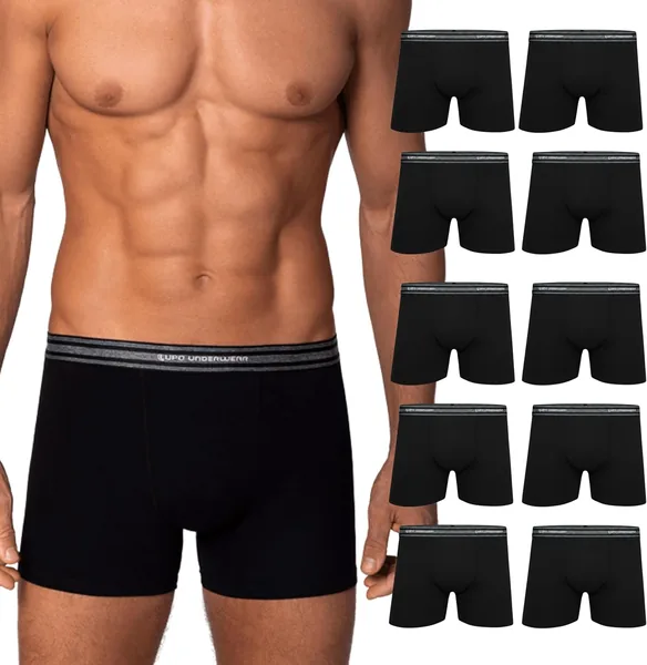 Kit 10 Cueca Boxer Lupo Algodão Respirável Masculina - Melhor Preço