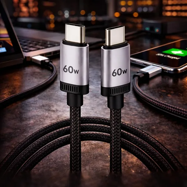 Cabo USB-C para USB-C 2 Metros 60W Turbo Carregamento R pido