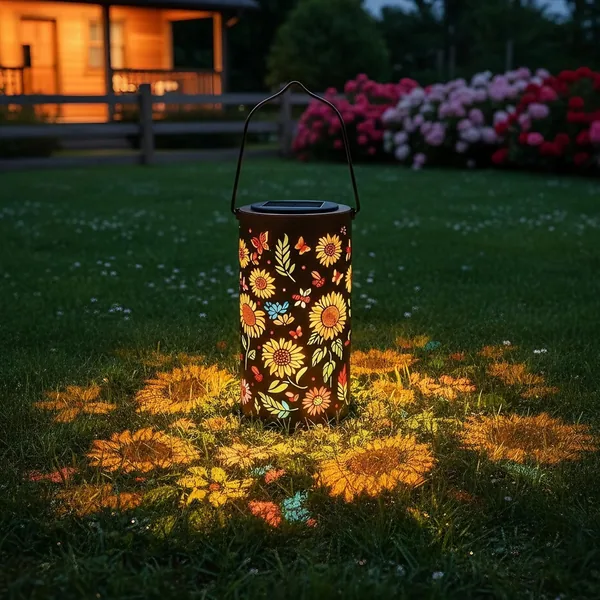 Colourful Sunflowers Solar Lights Garden