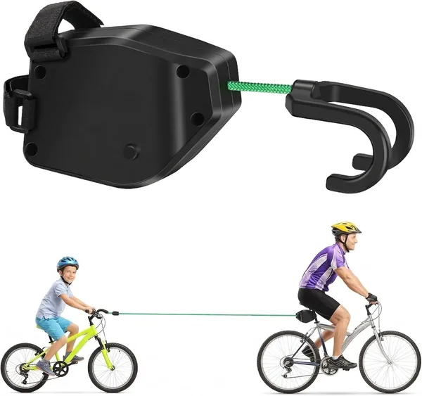 Cykelbogserlina för barn - 2,5 m elastiskt dragrep, 5% Off