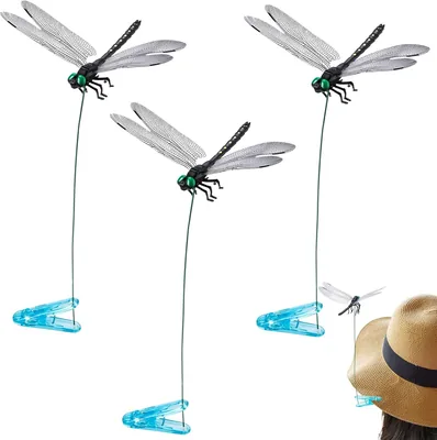 3er Set Schmetterlings-Klammern, dekorativ, 3D Schmetterling Gartenstab, künstlicher Schmetterling, Schmetterlings-Klammern, Insektenabwehr