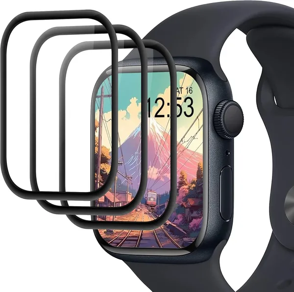 Apple Watch Serie 6/5/4/SE/SE2/SE3 40mm bollenvast glas, 9H hardheid, schokbestendig, zonder bubbels, schermbeschermer