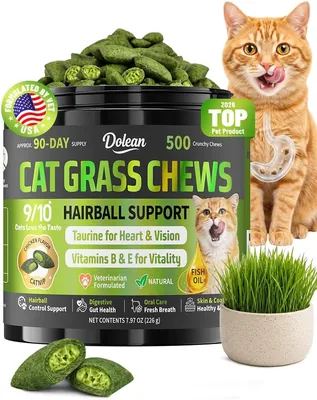 Cat Grass Treats - Hairball Treatment Best Deal