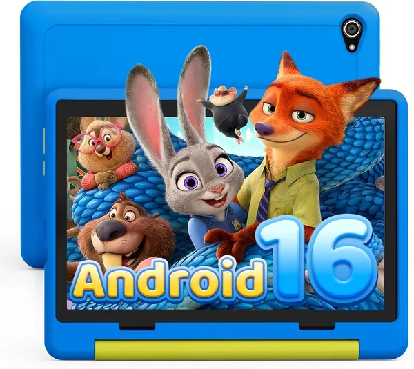 Laptok Android 16 10 Pouces Tablette pour Enfants, 24GB+64GB, 1TB Extensible, 6000mAh, Écran Splité, 5MP+8MP, WiFi 6, BT 5.4