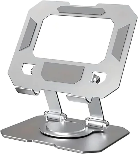 Suporte para Tablet em A o Carbono Com Metal Resistente Apoio para Mesa Pedestal Port til Dobr vel Articulado Base Rotativa 360 Design Moderno Ajust vel Antiderrapante Ampla Compa