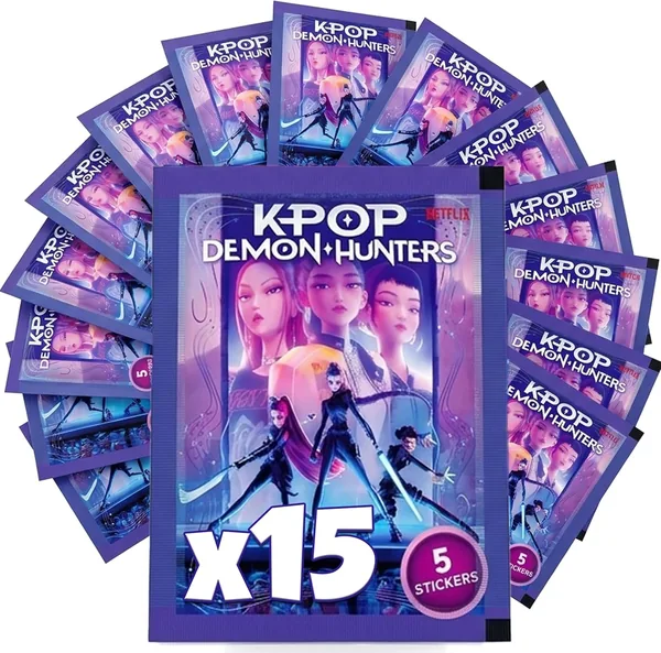 KPop Demon Hunters Figurines 15 Packs 75 Official Stickers