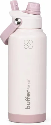 Termo de Acero Inoxidable Buffer Flask 1 Lt - Tapa 2 en 1 - Botella Térmica Antigoteo y Hermética - Termo Acero para Agua Fría