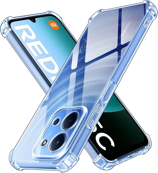 Xiaomi Redmi 15 4G/C Clear Bumper Back Cover - Shockproof, Transparent