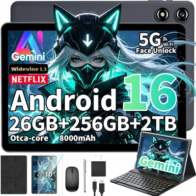 Octa-Core AI Tablet PC 5G WiFi Black