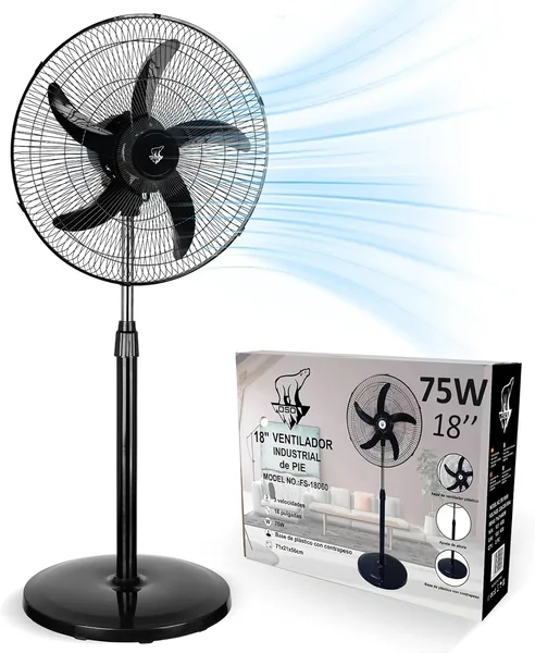 Lirixia 75W Industrial Standing Fan