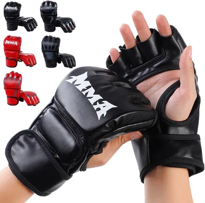 QMCZLA Guantes de Entrenamiento de Medio Dedo para Boxeadores - Ajuste Cómodo y Absorción de Impactos - Mejor Oferta