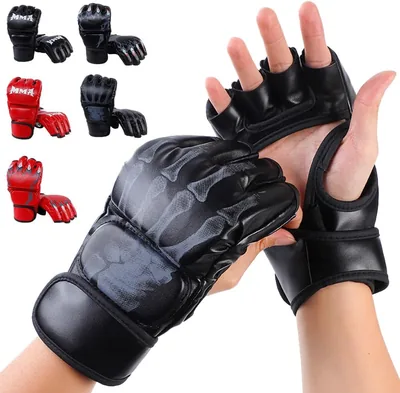 QMCZLA Guantes de Entrenamiento de Medio Dedo para Box, Absorción de Impactos, Ajuste Cómodo - Mejor Oferta