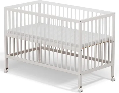 White Wooden Baby Cot Bed with Convertible Design - Best Deal