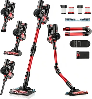 COYIVI Aspiradora Inalámbrica 6 en 1 con LED y Filtros, Oferta del 13% de Descuento