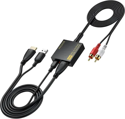 PROZOR eARC/ARC HDMI do 3,5mm Audio Extractor Konwerter dźwięku stereo Obsługuje PCM 192kHz dla TV, wzmacniaczy i słuchawek - Najlepszy Raport Jakości-Ceny