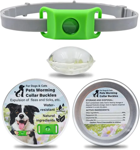 Collare Repellente Naturale per Animali Domestici Aquality, Adatto a Cani e Gatti di Diverse Razze, Universal D