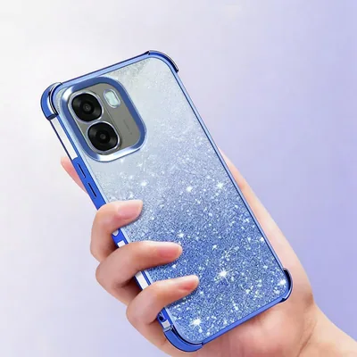 Cover Glitterata PanXCase per Oppo A6x 5G/A6 5G/A6k - Trasparente, Elegante Design, Ultra Sottile, Resistente agli Urti, Per Ragazze