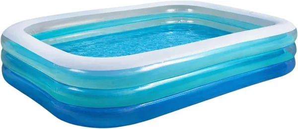 Bluverra Bluverra Giant Rectangular Inflatable Pool, Blue-Green, 305 x 183 x 50 cm