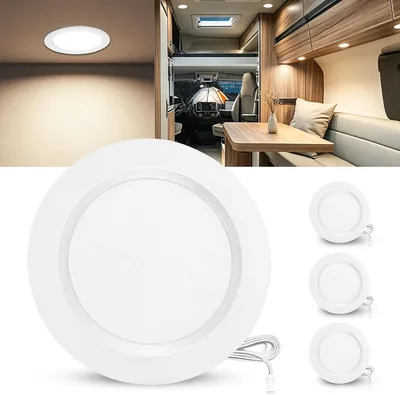Ensemble Laiebri de 3 projecteurs LED encastrés 12 V, 4000 K blanc neutre, 3,5 W, 330 lm, aluminium, spots pour plafond, dimmables