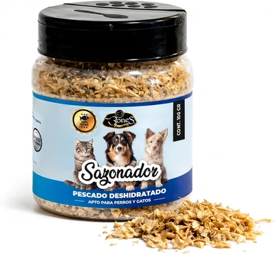 BONES GOURMET Sazonador de Pescado para Perros y Gatos - Complemento Alimenticio Alto en Proteína con Omega 3 6 9 - Sazonador Best Deal