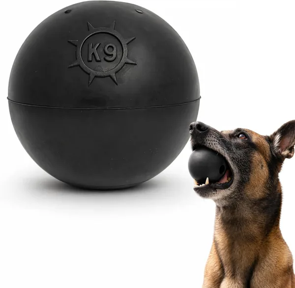 Monster K9 Scout Ball | Virtually Indestructible. Lifetime Guaranteed. | VULCRON Natural Rubber | Durable Dog Toy for Aggressive Chewers