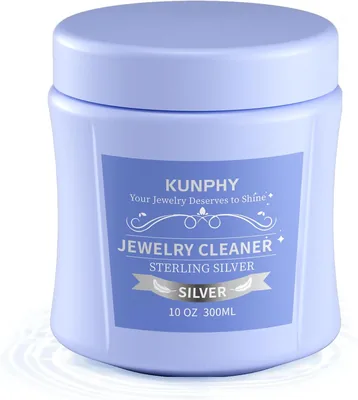 KUNPHY Jewelry Cleaner, 10oz Silver Cleaner, Quick and Easy Ring Cleaner for Restoring Shine