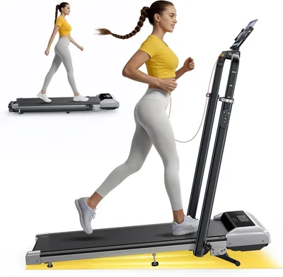 Tapis de Course 6 en 1 avec Pente Réglable, Vitesse 12 km/h
