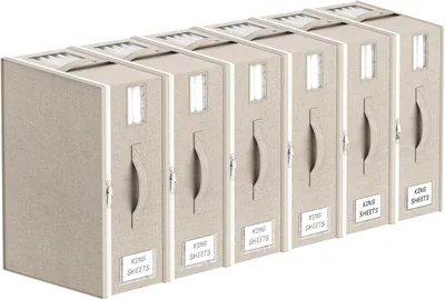 Sac de rangement pliable Lifewit pour draps, organisateur de literie avec 2 fenêtres transparentes et 1 étiquette
