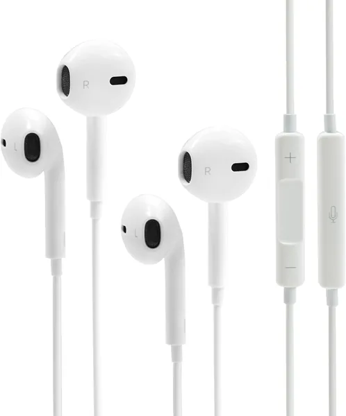 Couteurs intra-auriculaires filaires pour iPhone 14 avec microphone et télcommande de 2 pièces