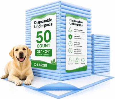 Puppy Pads X-Large 50 Count - Absorbent Training Pads