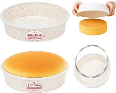 CAKETIME 8 Inch Silicone Cake Pan Set of 2 Best Deal