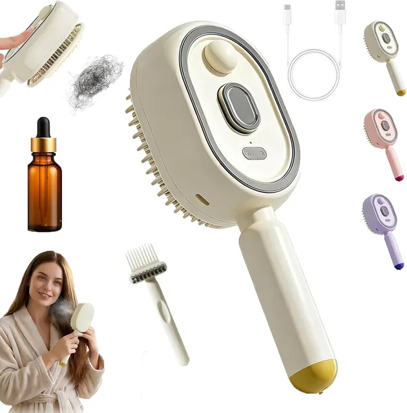Electric Steam Brush 15% Off - Detangling Steam Brush for Natural Hair