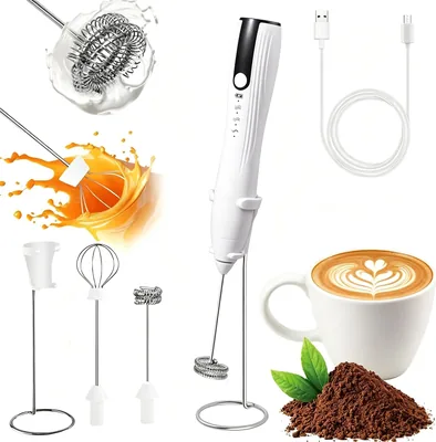 Rechargeable Milk Frother Handheld with Stand - Best Deal