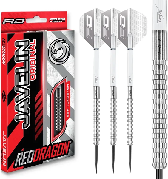 Red Dragon - Javeliner 23g Stahlspitzen Dart | Original Serie - 85% Tungsten-Dartset | Inkl. Flugel und Stifte | Profektionell Design