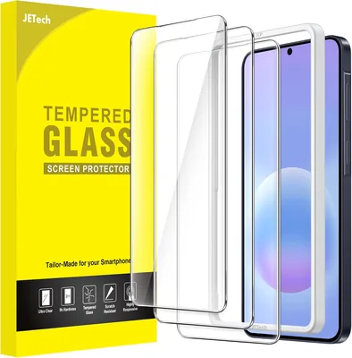 JETech Bildskydd för Samsung Galaxy A57 5G, 9H Temperat Glasfilm med Enkelt Installationsverktyg och Fingeravtryck ID Kompatibilitet - Best Price