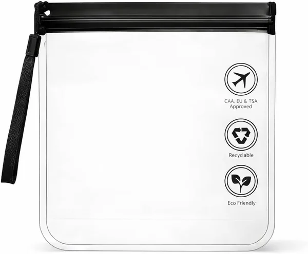 Saco Zip Lock Premium 20x20cm Transparente 1L - Padró ANAC para L quidos em Viagens Tranquilas Voos Nacionais/Internacionais (N ô perca seus perfumes e cosm ticos)