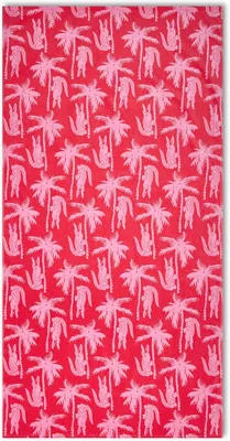 Lacoste Beach Towel, 36" x 72", Coral Pink, Cotton, Fast-Drying, 4.7 Star Rating