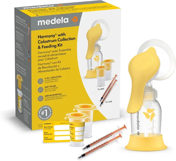 Medela Harmony Manual Breast Pump with Colostrum Collection and Feeding Kit