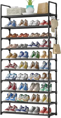 Kitsure 10-Tier Shoe Rack for 36-49 Pairs