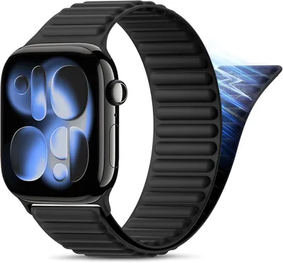 AMSKY Magnetic Silicone Sports Band for Apple Watch - All Models