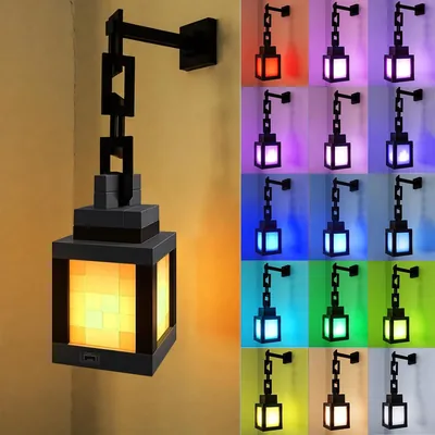 Lanterna notturna Suevut 3D Pixelata, Ricaricabile via USB, 16 Colori con Telecomando e Regolazione Luminosità, per Gamers Letto